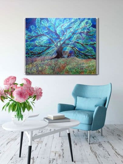 Moon light dream | Oil And Acrylic Painting in Paintings by Elena Parau