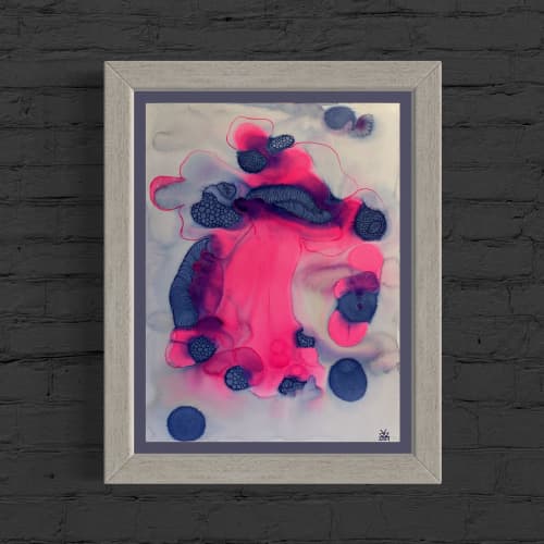 Birthing - Original Ink Painting | Watercolor Painting in Paintings by Kelly Watson. Item made of paper works with contemporary & eclectic & maximalism style