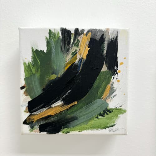 Hillside 1 | 5 x 5 | Oil And Acrylic Painting in Paintings by Ella Friberg. Item composed of canvas in contemporary or modern style
