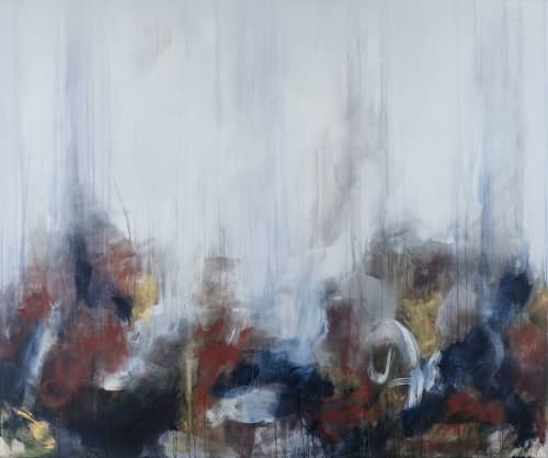 Near and Far 11 | Oil And Acrylic Painting in Paintings by Lisa Ochowycz | Once A Tree Furniture Ltd in Vancouver. Item composed of canvas & synthetic