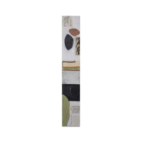 Tribes Vert I | Mixed Media by Kim Fonder. Item made of synthetic