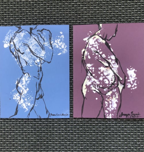 Lather Up | Oil And Acrylic Painting in Paintings by Joanne Beaule Ruggles. Item composed of paper and synthetic in contemporary or modern style