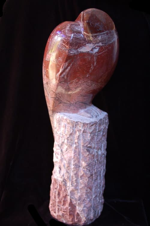 Red Bird | Public Sculptures by Jim Sardonis. Item composed of marble