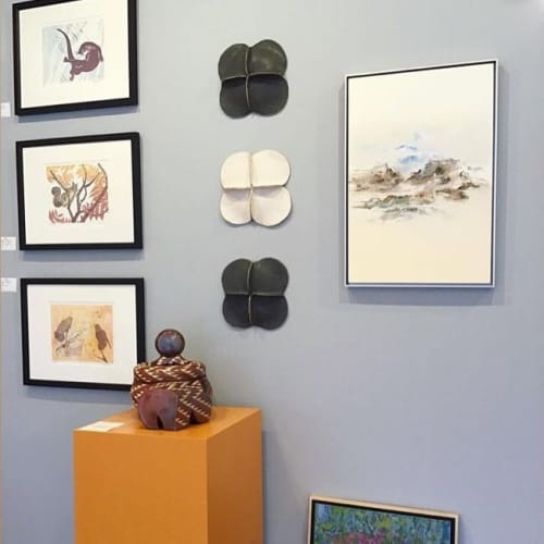 Squaring the Circle | Wall Sculpture in Wall Hangings by Lynne Tan | Button Gallery in Douglas. Item composed of ceramic