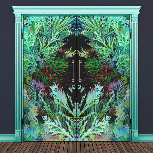 Evergreen Double Doors | Furniture by Blue Bliss. Item made of wood compatible with eclectic & maximalism style