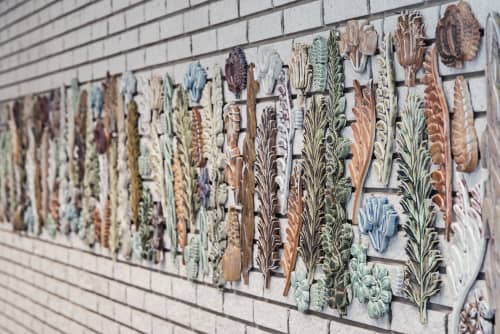 Botanical Structures IV | Wall Sculpture in Wall Hangings by Kay Aplin. Item made of ceramic