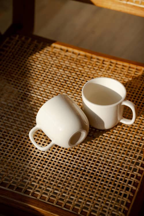 Handmade Porcelain Coffee Mug. Off-white | Drinkware by Creating Comfort Lab