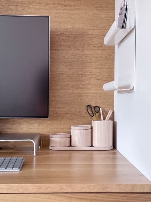 Wooden Desk Organizer - Stack Organizer Set | Decorative Box in Decorative Objects by LAWA DESIGN. Item composed of wood compatible with minimalism and contemporary style