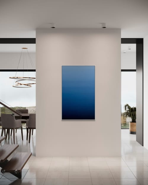 Go with the flow | Oil And Acrylic Painting in Paintings by Ashley Ravidas. Item composed of canvas compatible with minimalism and mid century modern style