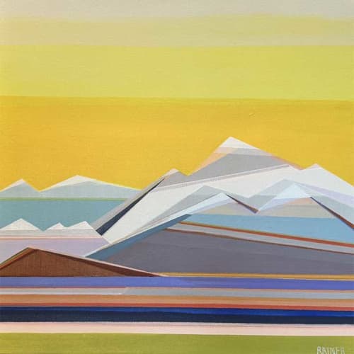 Sunshine Days, 20in x 20in, Acrylic on Canvas | Oil And Acrylic Painting in Paintings by Shilo Ratner