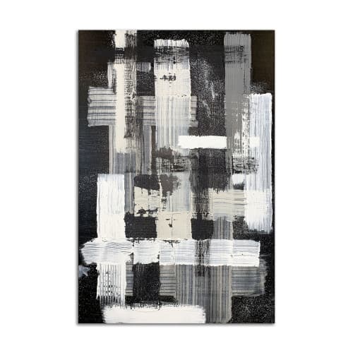 Crossroads No. 3 - Original mixed-media abstract | Mixed Media in Paintings by J. Kent Martin. Item composed of canvas compatible with mid century modern and contemporary style