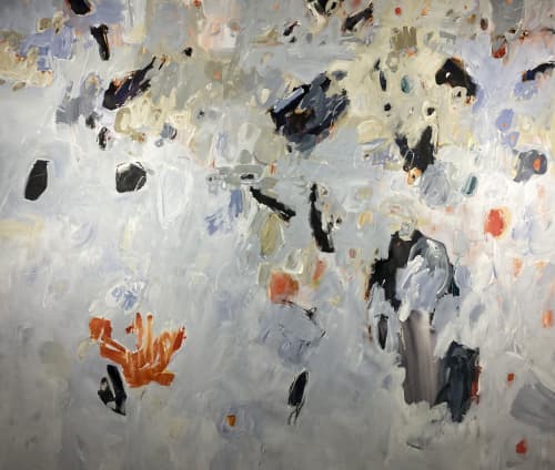 "Winter's Rust"  67" x 76"  - Large neutral abstract | Oil And Acrylic Painting in Paintings by Jane Burton, Abstract Painting | San Francisco in San Francisco. Item composed of canvas and synthetic