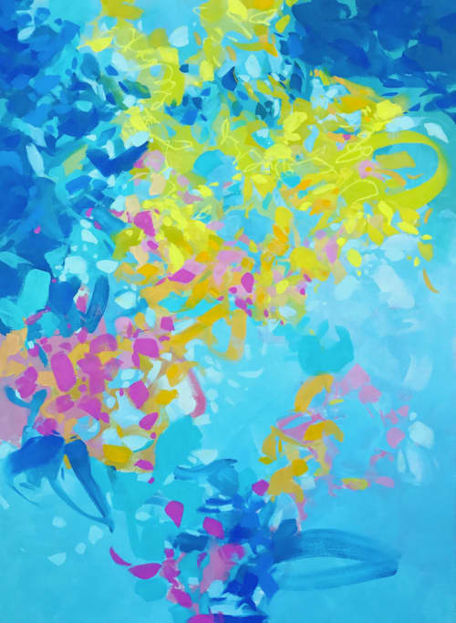 “Descent” | Oil And Acrylic Painting in Paintings by Cameron Schmitz | The Drawing Room in Greenwich. Item composed of canvas