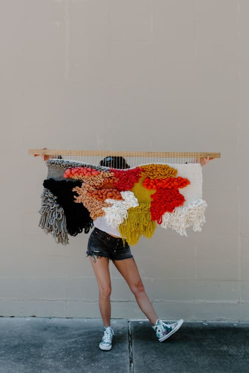 Mid Century Wall Art "Petrie" | Macrame Wall Hanging in Wall Hangings by MossHound Designs. Item composed of cotton and fiber in mid century modern or contemporary style