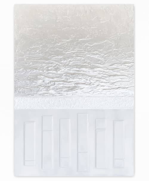 Blanc | Oil And Acrylic Painting in Paintings by Alyson Storms. Item made of wood & glass