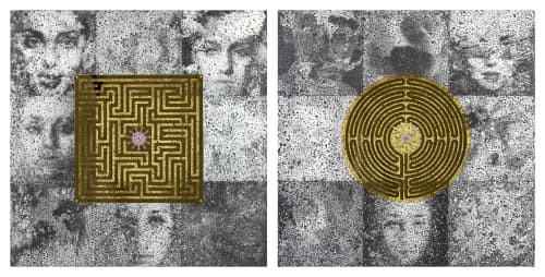 Maze vs Labyrinth | Mixed Media in Paintings by Sarupa Sidaarth. Item made of wood compatible with contemporary and eclectic & maximalism style