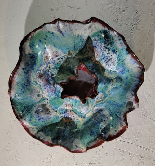 Corona Wallflower | Sculptures by David Changar. Item made of stoneware compatible with contemporary style