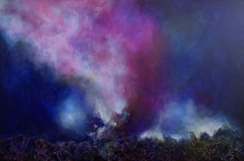 Midnight Whispers | Oil And Acrylic Painting in Paintings by Lifrancis Rojas. Item made of canvas with synthetic