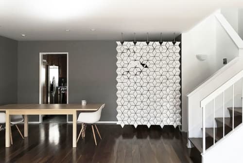 Facet hanging room divider 170 x 226cm | Decorative Objects by Bloomming, Bas van Leeuwen & Mireille Meijs. Item made of synthetic