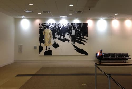 The Golden Robe | Murals by Mario M. Muller | Louisville International Airport in Louisville. Item composed of canvas