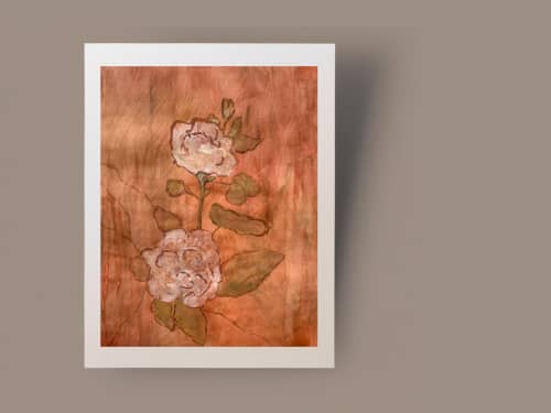 Terracota Bloom | Watercolor Painting in Paintings by Elizabeth MacLean. Item made of paper compatible with boho and minimalism style