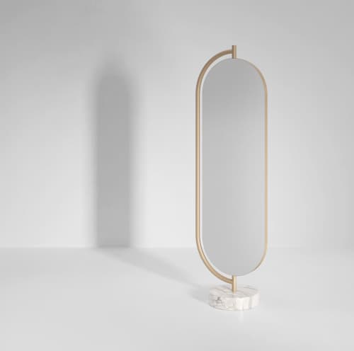 Giove Mirror | Decorative Objects by SECOLO. Item composed of metal and marble