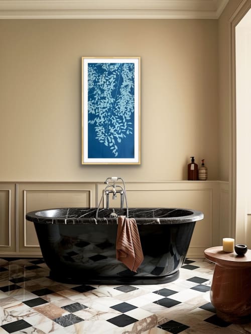 Chinese Elm IV (40 x 20 in. original cyanotype on Paper) | Photography by Christine So. Item made of paper works with boho & japandi style