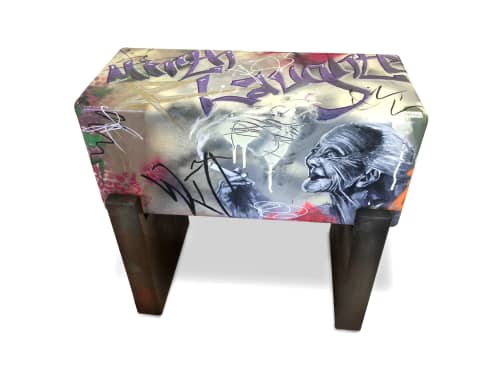 Shakespeare   "Laughter"  Bench/Seat | Benches & Ottomans by Andi-Le. Item composed of wood and steel
