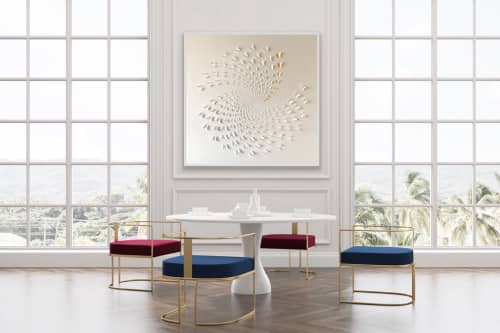 The Constellation | Wall Sculpture in Wall Hangings by Lorna Doyan. Item made of wood & paper