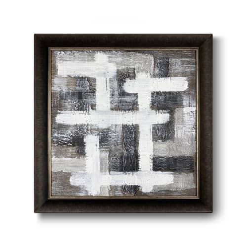 Crossroads No. 1 - Original mixed-media abstract | Mixed Media in Paintings by J. Kent Martin. Item made of wood compatible with mid century modern and contemporary style