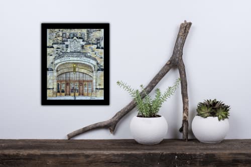 Confederation Building Facade | Watercolor Painting in Paintings by Maurice Dionne FINEART. Item made of paper