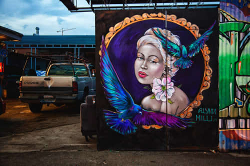 Autobody Mural | Street Murals by Lindsey Millikan. Item composed of synthetic