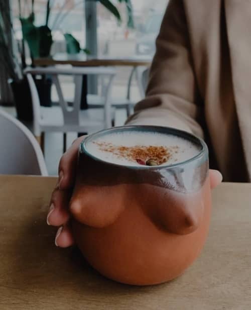Ceramic Breast Mug/Pot 12oz | Cups by Sowhere Project | The Moth Cafe in Edmonton