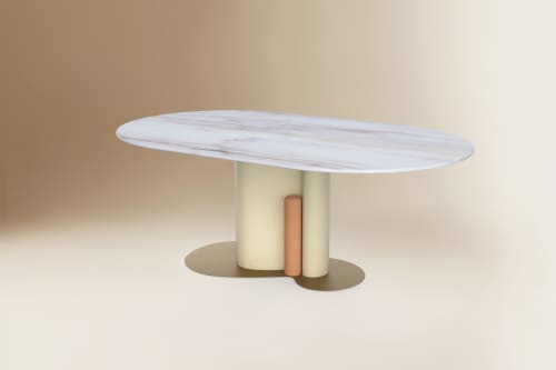 ALEX Oval dining table | Tables by Dovain Studio. Item composed of metal and marble