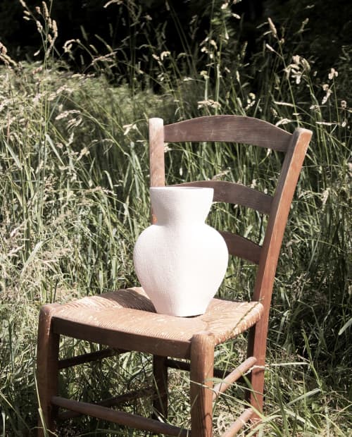 Ceramic Vase 'Amphora - White' | Vases & Vessels by INI CERAMIQUE