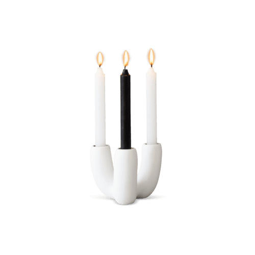 Anemone Candle Holder - Black | Decorative Objects by Tina Frey | Wescover Gallery at West Coast Craft SF 2019 in San Francisco. Item composed of synthetic