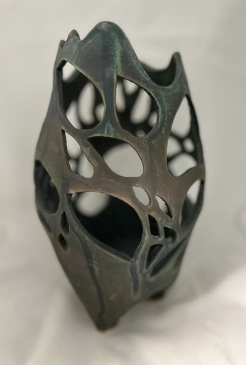 Super Cut Out Vessel | Vase in Vases & Vessels by Sheila Blunt. Item composed of ceramic