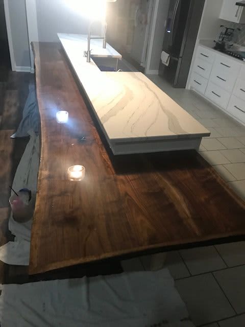 Black Walnut Island Bar | Furniture by Peach State Sawyer Services
