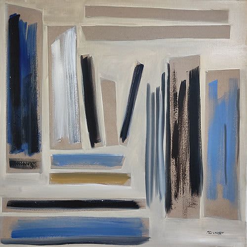 The slopes of silence / Les versants du silence | Oil And Acrylic Painting in Paintings by Sophie DUMONT. Item composed of wood and canvas in minimalism or contemporary style