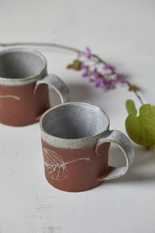 Small Leaf Mug | Drinkware by ShellyClayspot. Item made of stoneware