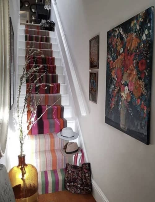 Abstract floral, mixed media on canvas. | Mixed Media by Tipperleyhill. Item made of canvas with synthetic