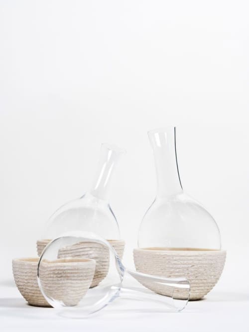 Versante | Carafe in Vessels & Containers by gumdesign. Item made of marble with glass works with contemporary style