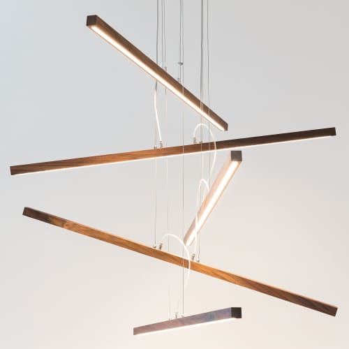CASCADE chandlier | Chandeliers by Next Level Lighting. Item composed of wood
