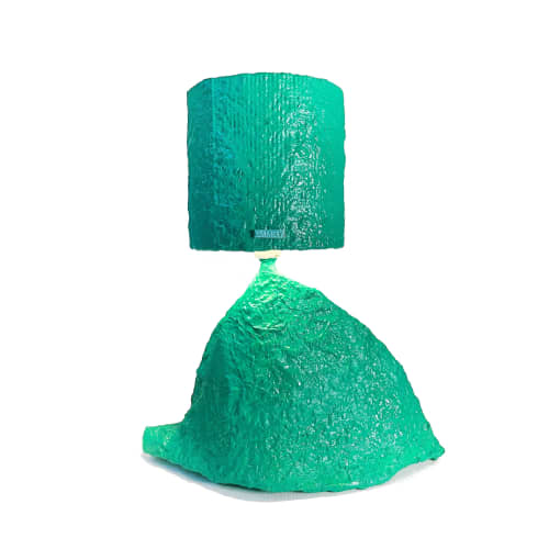 Papier-mâché Table Lamp - 'Everything, Everywhere' | Lamps by Emmely Elgersma. Item composed of paper in contemporary or country & farmhouse style