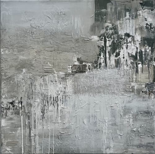 "shadow of full alignment" (sold) | Oil And Acrylic Painting in Paintings by VISCERAL HOME STUDIO. Item composed of canvas compatible with boho and contemporary style