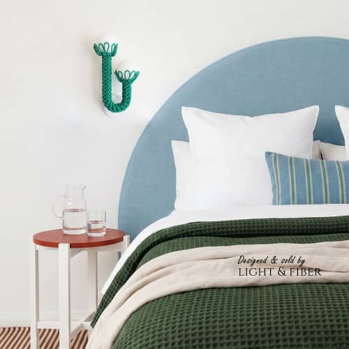Evergreen Duo Wall Light with Opal glass shades | Sconces by Light and Fiber. Item composed of steel and glass in mid century modern or contemporary style