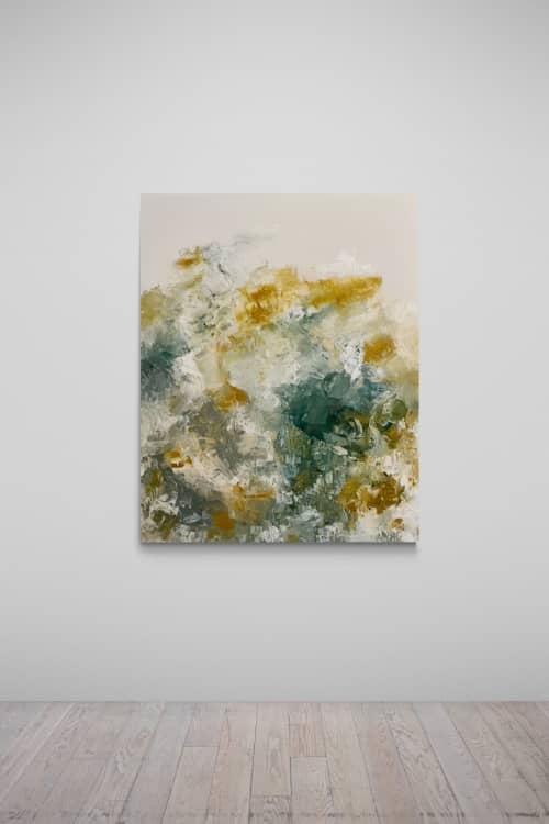 "she wants proof of better days" (sold) | Oil And Acrylic Painting in Paintings by VISCERAL HOME STUDIO. Item composed of maple wood and canvas in boho or mid century modern style