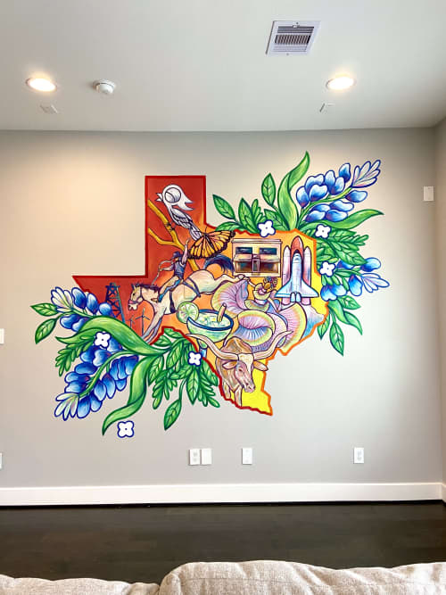 Wild for Texas | Murals by Caroline Truong Art. Item made of synthetic