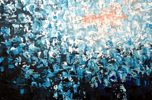 Marriott Houston | Oil And Acrylic Painting in Paintings by DANIELA PASQUALINI | JW Marriott Downtown Houston in Houston. Item composed of canvas and paper