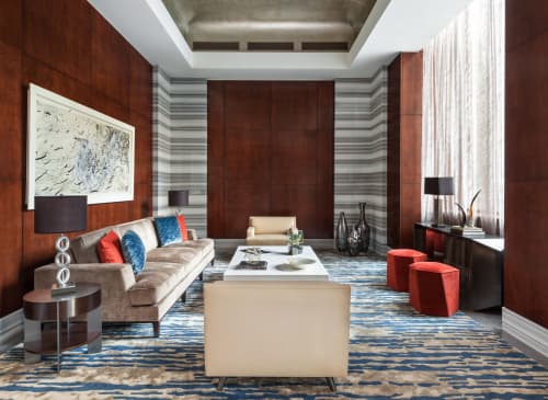 ET-93S End Table with Shelf | Tables by Antoine Proulx Furniture, LLC | The Oxford in New York. Item composed of walnut & metal